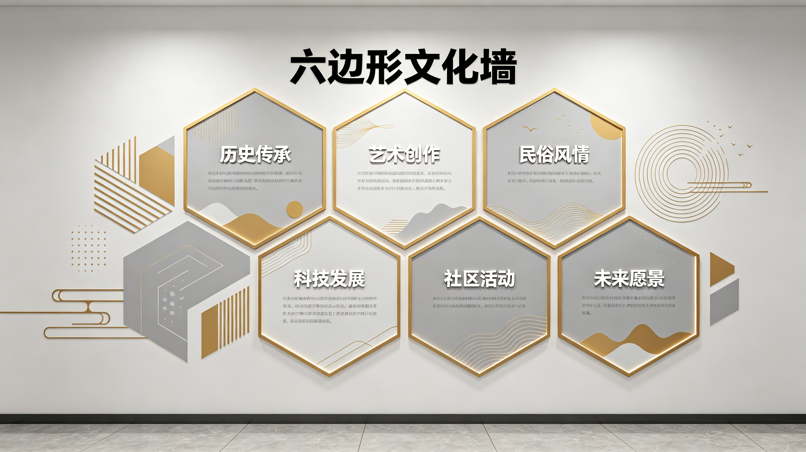 分宜企业文化墙 | 六边形信息美学